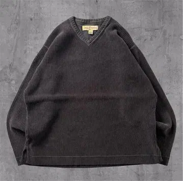 90년대 Tommy Bahama 다크 그레이 V넥 스웨터 니트