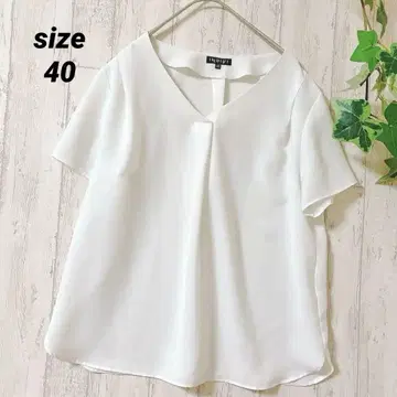 새상품급 인디비 워셔블 블라우스 키넥 스키퍼 화이트 40