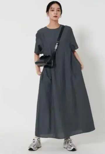 UNITED ARROWS 시어 백 리본 원피스