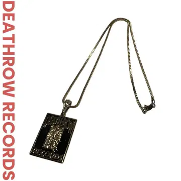 " DEATHROW RECORDS 데스로우 " 골드 컬러 목걸이