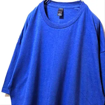 타르텍스 무지 티셔츠 블루 파랑 XL 구제 의류