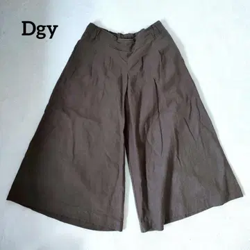 Dgy 코튼 린넨 와이드 팬츠 하의 린넨 면 브라운 무지 넉넉한 스타일