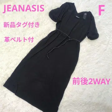 JEANASIS 반팔 2WAY 롱 원피스 F 새상품 택 포함 가죽 벨트