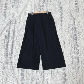 s2849 언타이틀 와이드 팬츠 모 100% 일본제  루즈핏 M 블랙