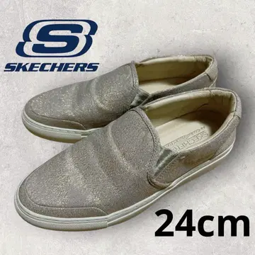 SKECHERS 스케쳐스 골드 슬립온 사이드 고어 라메 24