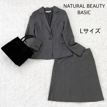 NATURAL BEAUTY BASIC L 사이즈 스커트 수트 실크