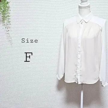 URBAN RESEARCH 쉬폰풍 긴팔 셔츠 F 사이즈 화이트/베이지