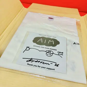 아이묭 AIM 팬클럽 한정판 친필 사인 색지 & 티셔츠