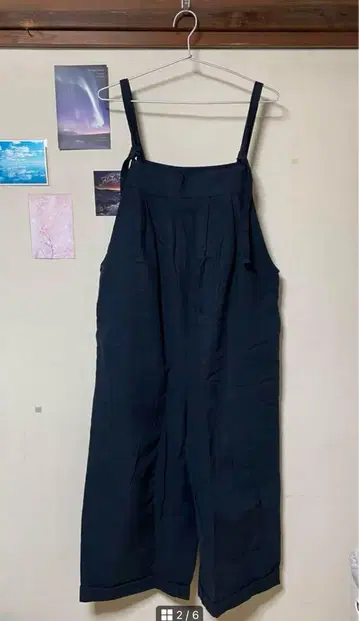 블루 윌로우 린넨 코튼 살로펫 네이비 무목텍이