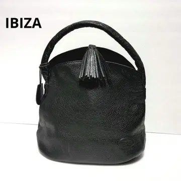IBIZA 이비자 가죽 핸드백 블랙
