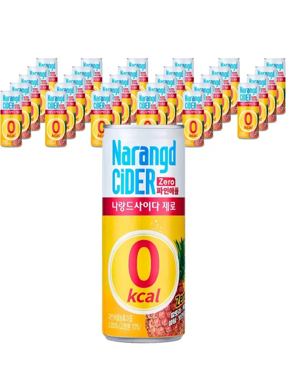 Narangd Cider Xero Pineapple, 245ml, 30 Pieces