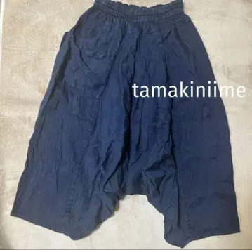 tamakiniime 타마키니메 팬츠 네이비 린넨
