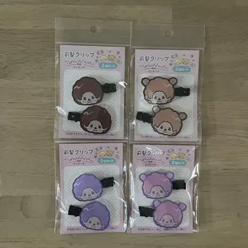 몬치치 앞머리 클립 4개 세트