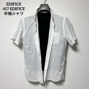[새상품급] 417 EDIFICE 반팔 셔츠 린넨 L 사이즈