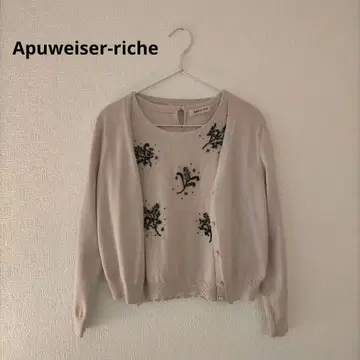 Apuweiser-riche 비즈 자수 앙상블 핑크