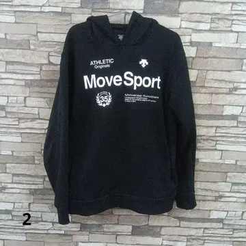 데상트 Move Sport 블랙 후드티