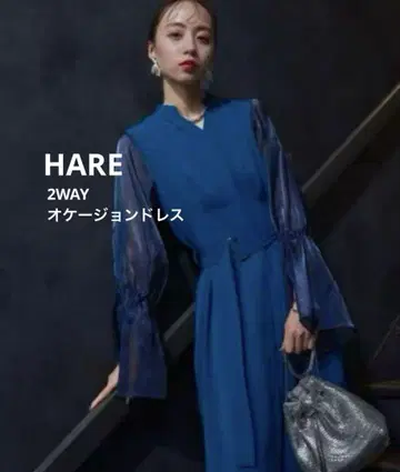[포멀 드레스 결혼식] HARE 2WAY 소매 시어 원피스