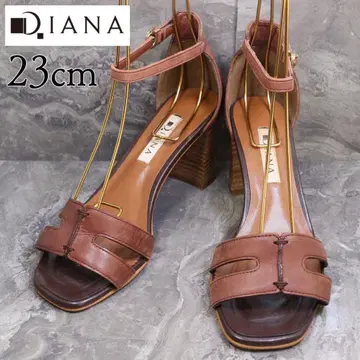 [새상품급] DIANA 다이애나 23 샌들 스티치 가죽 스트랩 브라운
