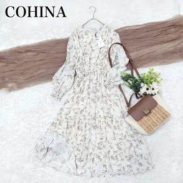 COHINA 코히나 5주년 기념 롱 프린트 원피스 A 라인