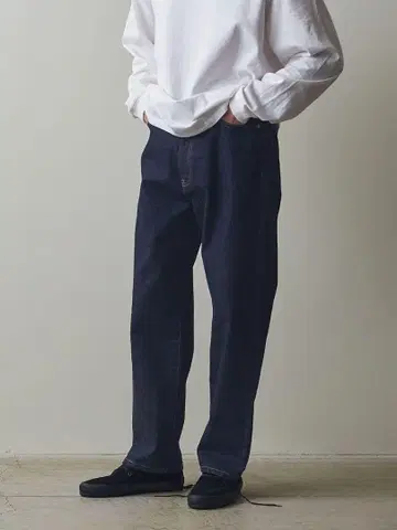 스티븐 알란 데님 5P 배기 테이퍼드 팬츠