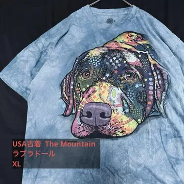 USA 구제 의류 The Mountain 라브라도 애니멀 티셔츠 XL