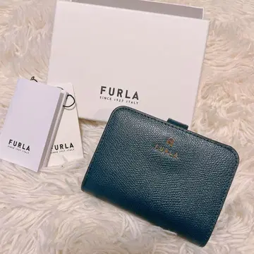 FURLA(훌라) 두겹 지갑 까멜리아 S 사이즈 블루 베이지