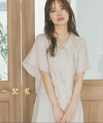 양류 오픈 카라 셔츠