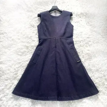 FOXEY NEW YORK 데님 원피스 드레스 플레어 스커트