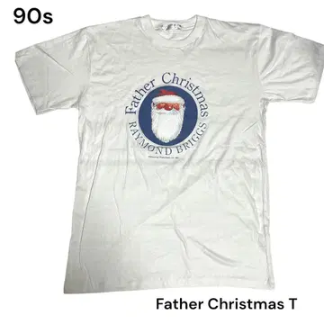 90s Father Christmas 애니메이션 티셔츠 화이트 M 사이즈