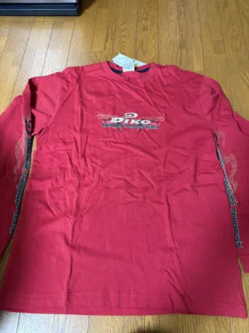 90s PIKO 남성용 긴팔 티셔츠 L 사이즈