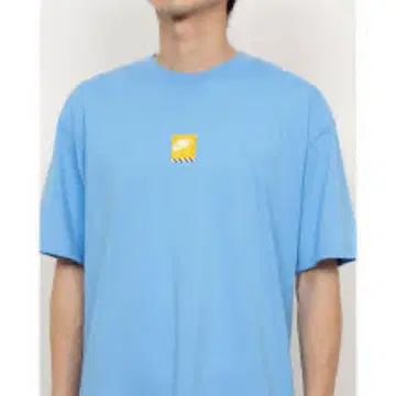 스카이블루 티셔츠 MAX SNAX 디자인 XL