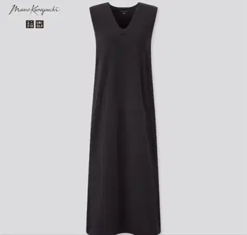 유니클로 마메 쿠로구치 에어리즘 슬리브리스 원피스 3XL 블랙