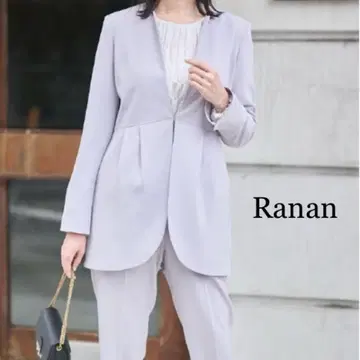 새상품급 Ranan 라운드 헴 자켓 팬츠 셋업 라이트 그레이