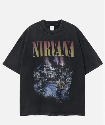 NIRVANA 그래픽 티셔츠 다크 그레이