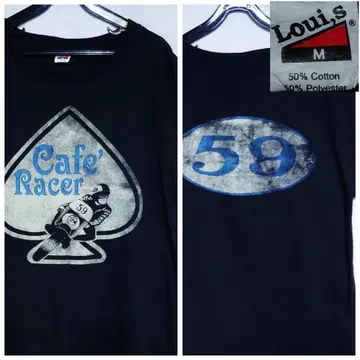 LOUI,S cafe racer 넘버링 빈티지 티셔츠