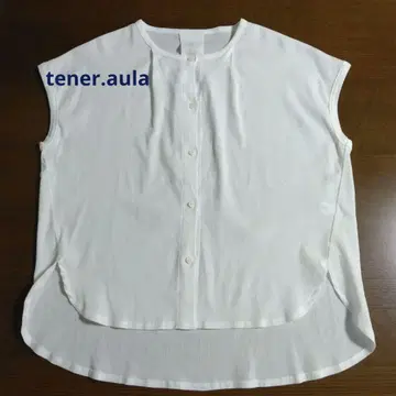 tener.aula 코튼 슬리브리스 블라우스