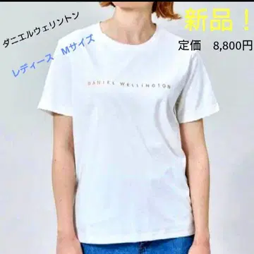 새상품 다니엘 웰링턴 화이트 반팔 티셔츠 여성용 M
