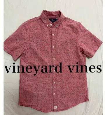vineyard vines 알로하 셔츠 남성용 버튼 다운 반팔 셔츠