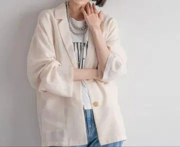LOWRYS FARM 린넨 라이크 메쉬 자켓