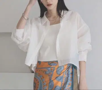 LOWRYS FARM 시어 셔츠 L S 아이보리 SHORT