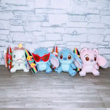 디즈니 스티치 밀키 보아 마스코트 4종 세트 봉제 인형