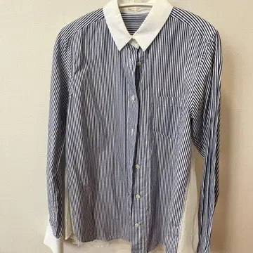 sacai luck 스트라이프 긴팔 셔츠 쉬폰 백