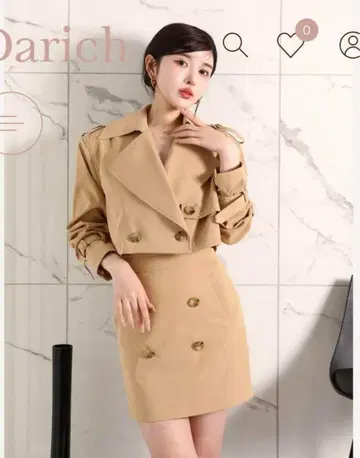 트렌치 숏 셋업 S 사이즈