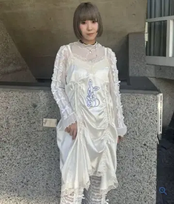 미사용 새상품 가격표 부착 candystripper 레이스 원피스