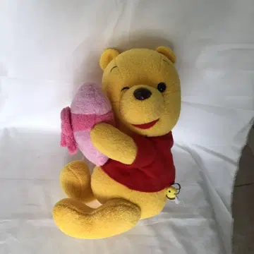 곰돌이 푸 봉제 인형 하트형 쿠션 포함 NTT 전보 디즈니