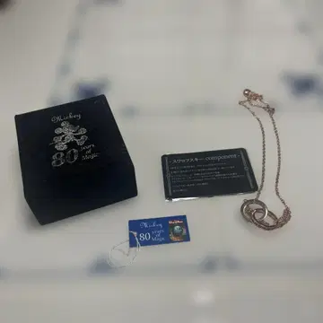 Mickey 80 years 목걸이 스와로브스키 미사용 자택 보관품