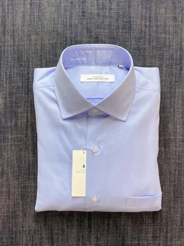 미사용 새상품 UNITED ARROWS 그린 라벨 블루 헤링본 셔츠 41
