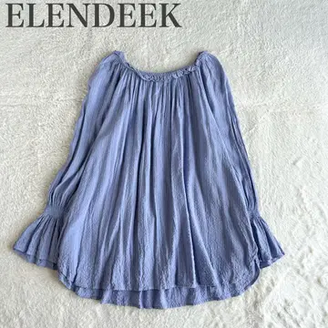 엘렌딕 새상품급 STRIPE DOBBY GATHER BLOUSE