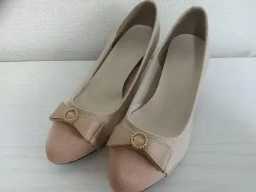 JELLY BEANS 펌프스 23.5cm 핑크 베이지 리본