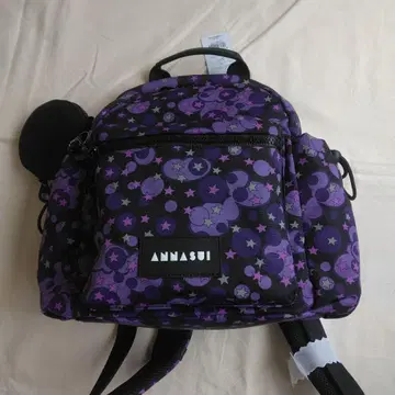 ANNA SUI 보라색과 블랙 백팩 미사용품